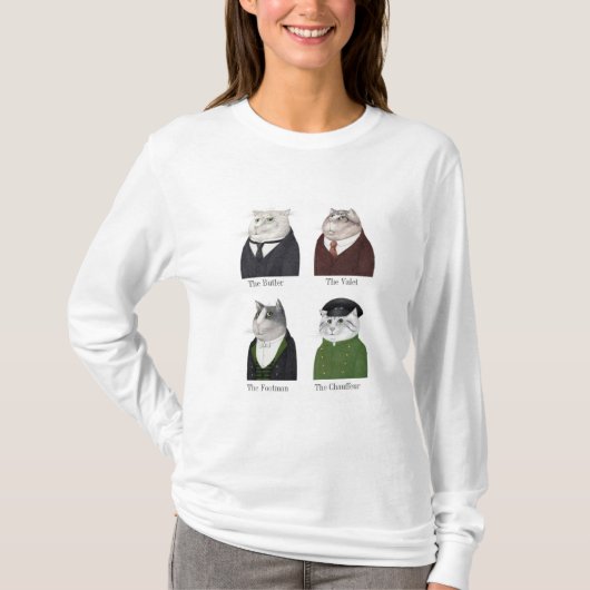 CHATS POUR HOMMES T-shirt à manches longues de bas (Devant)