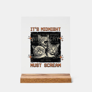 Chats qui hurlent à minuit drôle Design de T-shirt