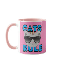 Chats Règle Lunettes de soleil Kitty Mug
