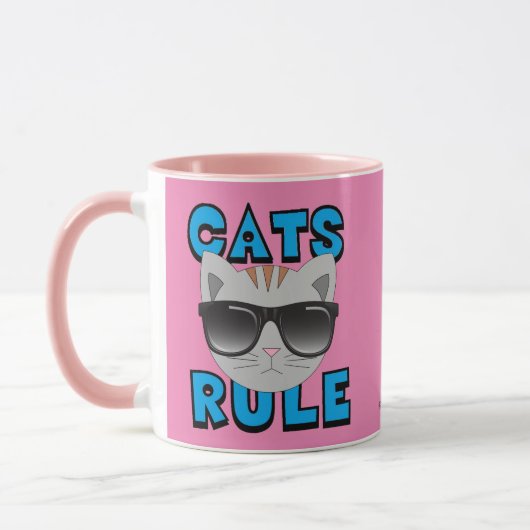 Chats Règle Lunettes de soleil Kitty Mug (Gauche)