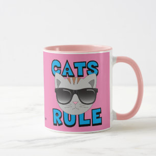 Chats Règle Lunettes de soleil Kitty Mug