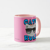 Chats Règle Lunettes de soleil Kitty Mug (Devant droit)