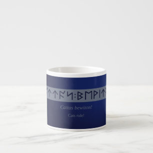 Chats Règle Runic Espresso Mug