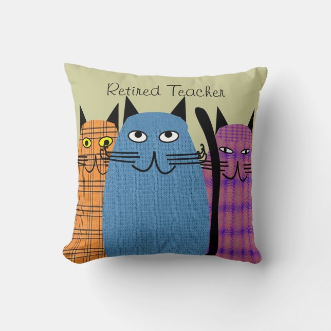 Chats retirés d'art populaire de coussin de (Recto)