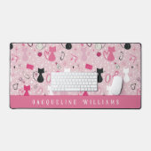 Chats Rétro Cœurs Roses (Clavier et souris)