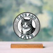 Chats Rétro et Tatouages Gravure Design de Chat_1 (Neutre)