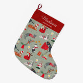 Chats rétro Noël | Vacances | Chaussette (Devant (Accrochage))