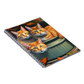 Chats roux plantes en pot, Cahier (Côté Droit)