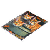 Chats roux plantes en pot, Cahier (Côté gauche)