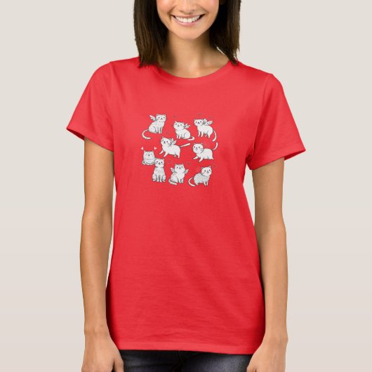 Chats Saint Valentin T-shirt (Devant)