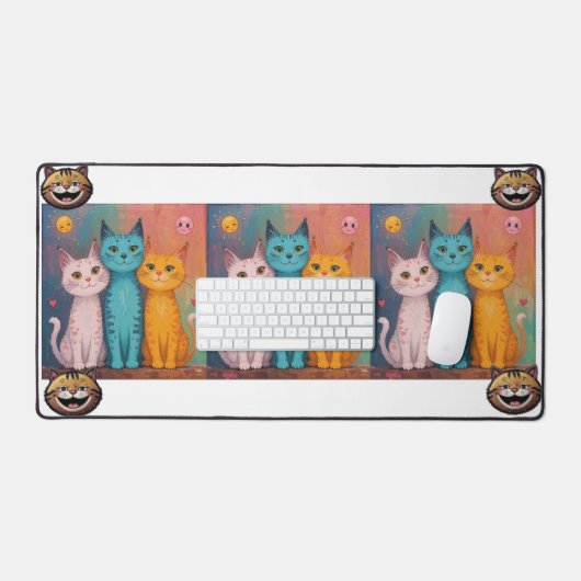 chats souriants (Clavier et souris)