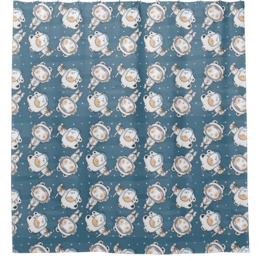 Chats Space adorable Motif Douche rideau (Devant)