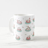 Chats sur anneaux gonflables Mug (Devant gauche)