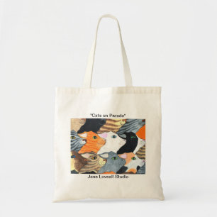 Chats sur le sac fourre-tout à défilé