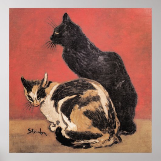 Chats, tableau de Theophile Steinlen, (Devant)