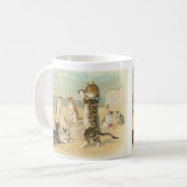 "Chats tasse vintage sur plage" (Devant gauche)