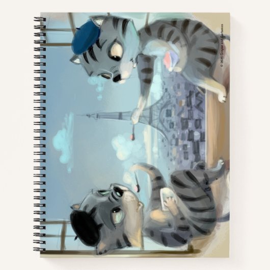 Chats & Tour Eiffel - Paris Cahier à spirale (Devant)