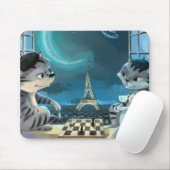 Chats Tour Eiffel - Souris Tapis de Nuit (Avec souris)