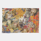 Chats une serviette de cuisine d'abondance (Horizontal)