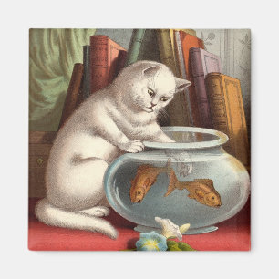 Chats vilains - aimant de réfrigérateur de chat
