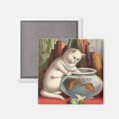 Chats vilains - Aimant de réfrigérateur de chat de (Recto/Verso)