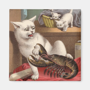 Chats vilains - aimant de surprise de homard
