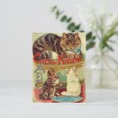 chats vintages mignonne carte postale (Debout devant)