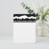 Chatt Skyline Black en White Bedankkaart (Staand voorkant)