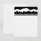 Chatt Skyline Black en White Bedankkaart (Voorkant / Achterkant)