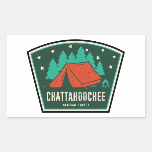 Chattahoochee National Forest Camping Rechthoekige Sticker (Voorkant)