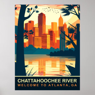 Chattahoochee rivier Atlanta, Georgia, Reizen Poster