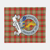 Chattan Clan Badge Tartan Pset Fleece Deken (Voorkant (Horizontaal))