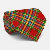 Chattan Clan Tartan Bright Red Pset Stropdas (Opgerold)