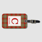 Chattan Tartan Colorful Scottish Pset Pattern Bagagelabel (Voorkant (horizontaal))