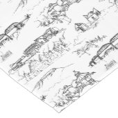 Chattanooga Black and White Wedding Medium Tafelloper (Hoek)