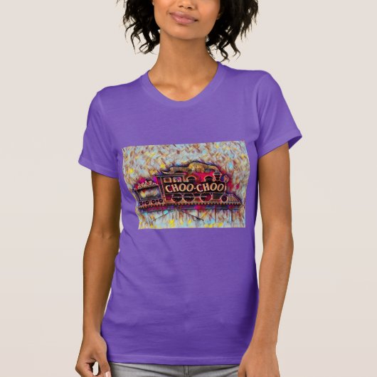 Chattanooga Choo Choo neon olieverfschilderij T-shirt (Voorkant)