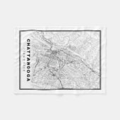 Chattanooga Map Fleece Deken (Voorkant (Horizontaal))