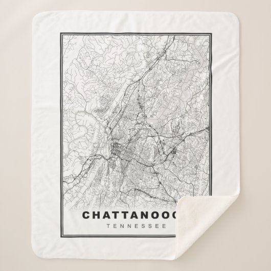 Chattanooga Map Sherpa Deken (Voorkant)