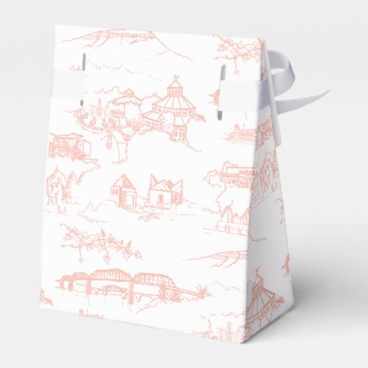 Chattanooga-monogram blush bedankdoosjes (Achterkant)