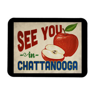 Chattanooga Tennessee Apple - Vintage Travel Magneet