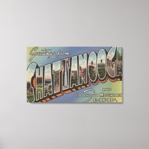 Chattanooga, Tennessee - de Grote Scènes van de Canvas Afdruk