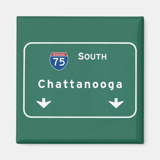 Chattanooga Tennessee Interstate Highway: Magneet (Voorkant)