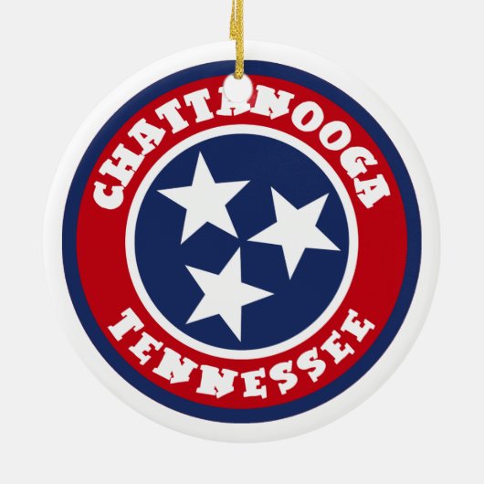 Chattanooga, Tennessee Keramisch Ornament (Achterkant)