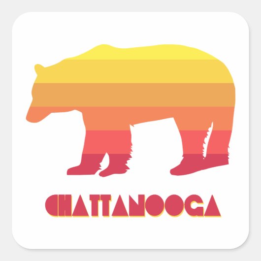 Chattanooga Tennessee Rainbow Beer Vierkante Sticker (Voorkant)