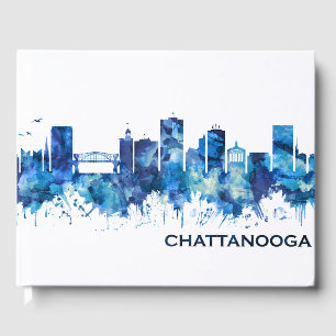 Chattanooga Tennessee Skyline Blue Gastenboek