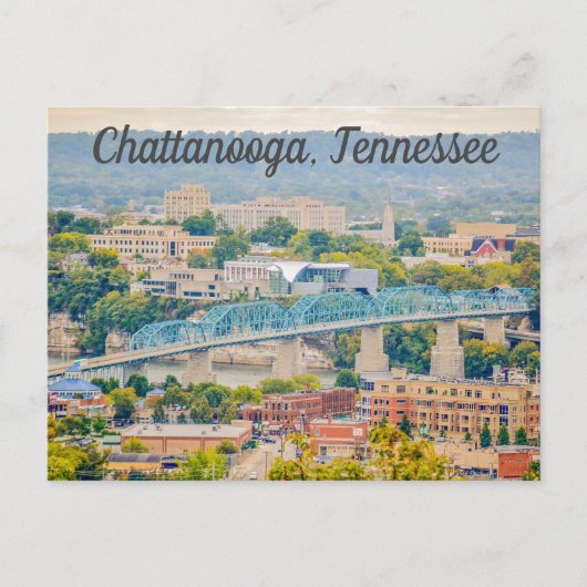 Chattanooga Tennessee Skyline Briefkaart (Voorkant)