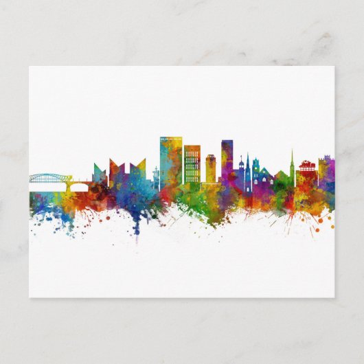 Chattanooga Tennessee Skyline Briefkaart (Voorkant)