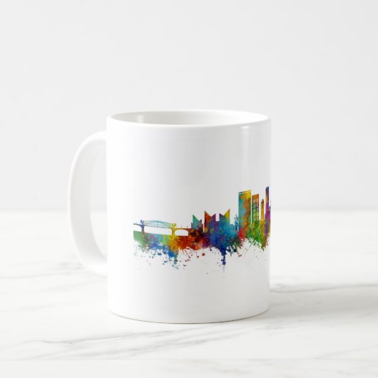 Chattanooga Tennessee Skyline Koffiemok (Voorkant links)