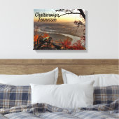 Chattanooga Tennessee van Lookout Mountain Canvas Afdruk (Insitu (Slaapkamer))