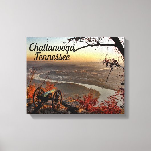 Chattanooga Tennessee van Lookout Mountain Canvas Afdruk (Voorkant)